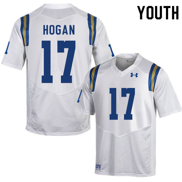 Youth #17 Parker Hogan UCLA Bruins College Football Jerseys Sale-White - Click Image to Close